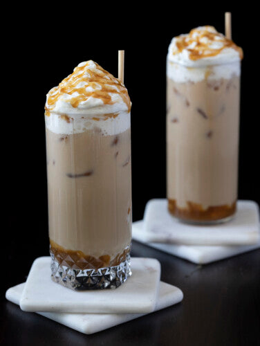 SALTED CARAMEL COCONUT ICED COFFEE